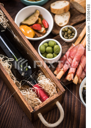 Tapas made for sharing at party or in bar Tapas made for sharing at party or in bar 38586488