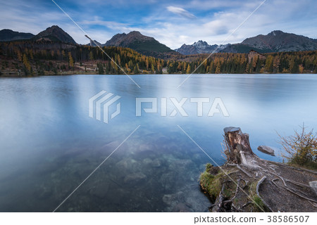 Calm lake in high mountains Tatra range 38586507