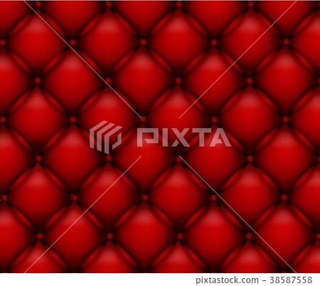 Vector texture leather upholstery sofa. red backgr 38587558