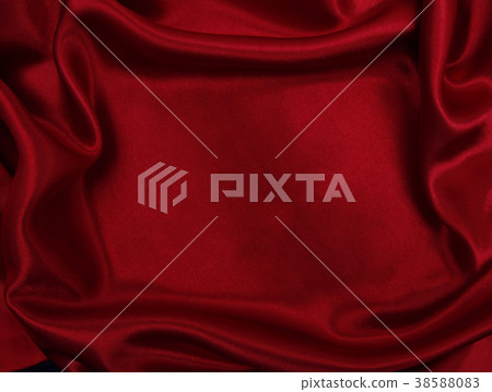 Smooth elegant red silk or satin luxury cloth  38588083