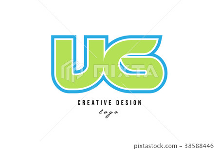 blue green alphabet letter vg v g logo icon design - Stock Illustration ...