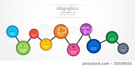 Infographic design elements with 10 options. Infographic design elements with 10 options. 38589058