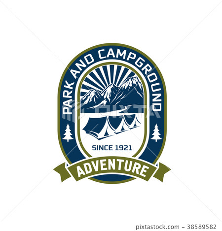 Camping outdoor mountain adventure club vector 38589582