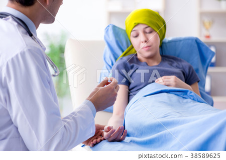 Cancer patient visiting doctor for medical Cancer patient visiting doctor for medical 38589625