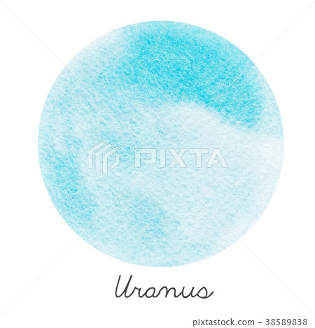 Watercolor Uranus planet illustration Watercolor Uranus planet illustration 38589838
