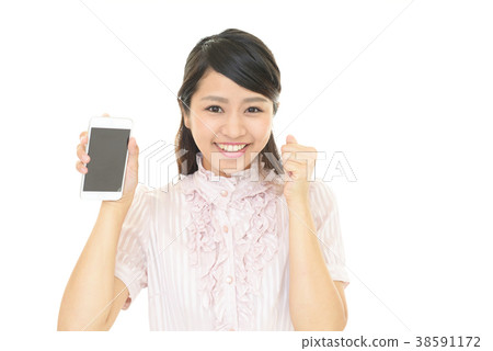 Woman with smartphone Woman with smartphone 38591172