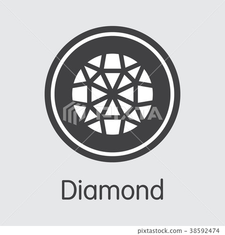 Diamond - Virtual Currency Coin Symbol. 38592474
