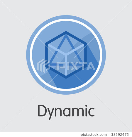 Dynamic Crypto Currency Coin. Vector Logo of DYN. 38592475