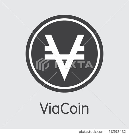 Viacoin Crypto Currency. Vector VIA Symbol. 38592482