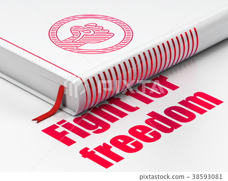 Politics concept: book Uprising, Fight For Freedom Politics concept: book Uprising, Fight For Freedom 38593081