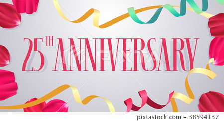 25 years anniversary vector icon, logo 38594137