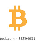bitcoin symbol isolated on white background 38594931