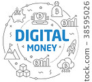 Lines illustration digital money 38595026