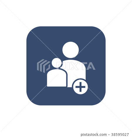 Add new user account flat icon for apps. Add new user account flat icon for apps. 38595027