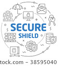 Lines illustration internet security 38595040