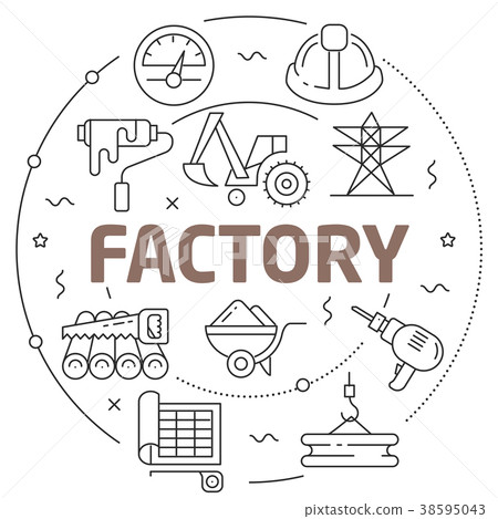 Lines illustration factory Lines illustration factory 38595043