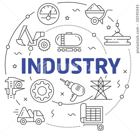 Lines illustration industry Lines illustration industry 38595045