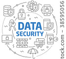 Lines illustration data protection 38595056