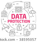 Lines illustration data protection 38595057