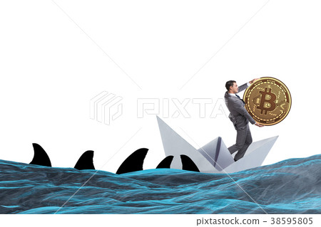 Businessman rowing on dollar boat in business Businessman rowing on dollar boat in business 38595805