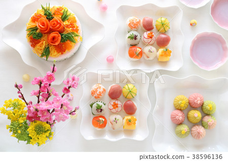 Hinamatsuri Temari Sushi Cake Sushi 38596136