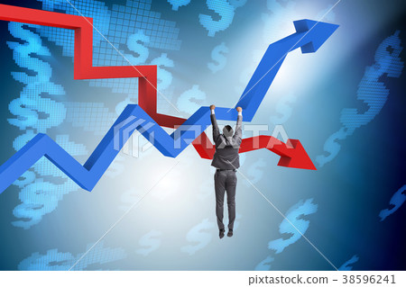 Business concept of both crisis and recovery 38596241