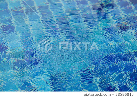 blur of water rippled in swimming pool 38596813