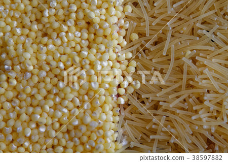 Pasta separated with wheat millet porridge Pasta separated with wheat millet porridge 38597882