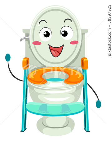 Toilet Training Seat Mascot Illustration 38597925