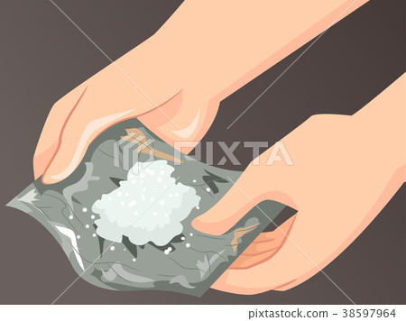 Hands Foil Drugs Illustration 38597964