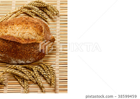 Toasty Organic Loaf of Bread with wheat 38599459