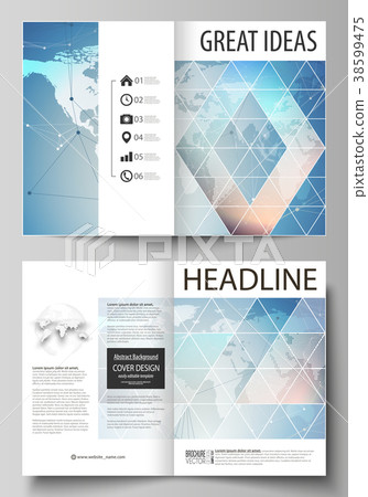 The vector illustration of editable layout of two 38599475
