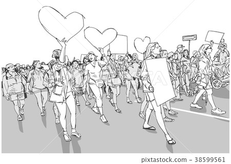 Womens protest, march for equality and rights 38599561
