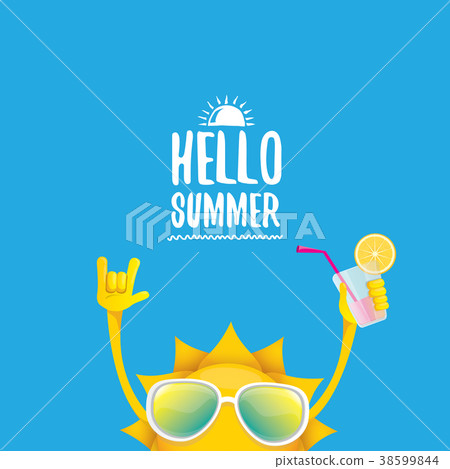 hello summer rock n roll vector label or logo hello summer rock n roll vector label or logo 38599844