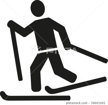 Cross country skiing pictogram 38601081