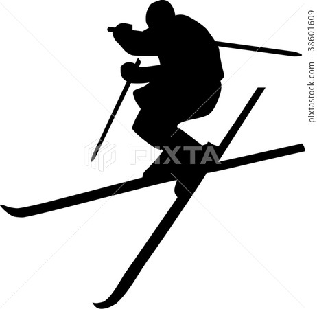 Ski Jumping Silhouette 38601609