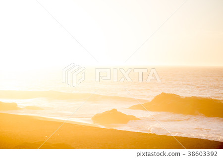Sea ocean background. Sunset on ocean 38603392