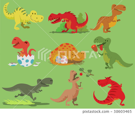Cartoon vector dinosaur tyrannosaurus rex 38603465