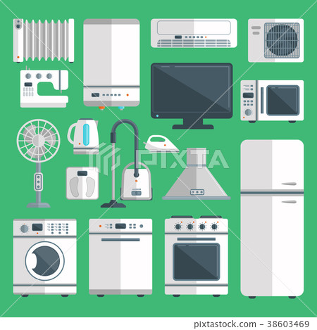Vector home appliances isolated on background 38603469