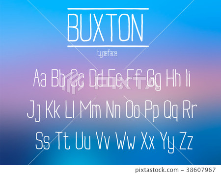 Condensed sans serif vector font Condensed sans serif vector font 38607967
