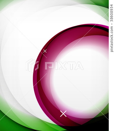 Vector transparent color wave lines abstract 38608934