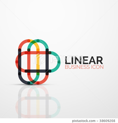 Abstract flower or star minimalistic linear icon Abstract flower or star minimalistic linear icon 38609208