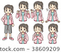 Pose variations of athletic dressed women 38609209
