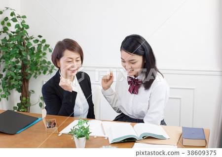 Studying high school student Studying high school student 38609375