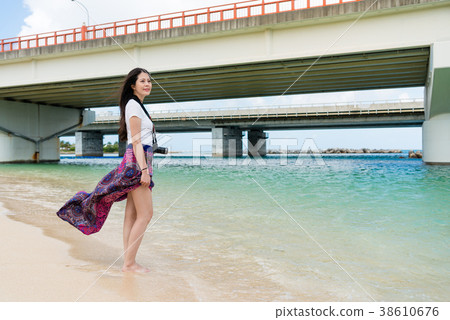 Model in the Naminoue Beach. Model in the Naminoue Beach. 38610676
