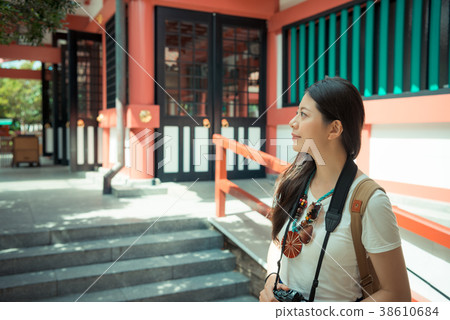 Lady in Naminoue Shrine. Lady in Naminoue Shrine. 38610684