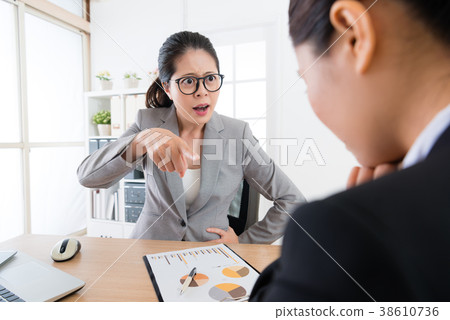 Boss blaming the manager 38610736