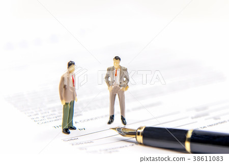 Businessman partners miniature people figure Businessman partners miniature people figure 38611083