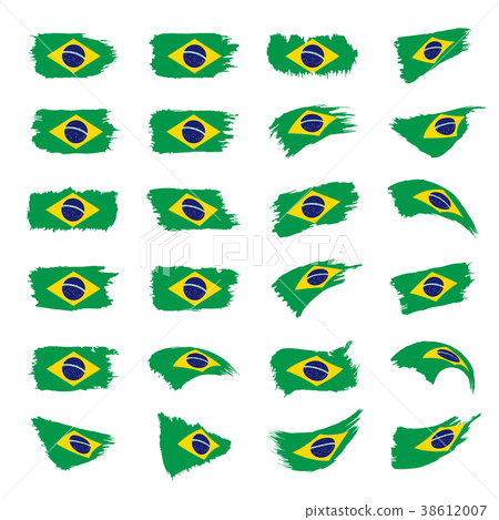 Brazil flag, vector illustration 38612007