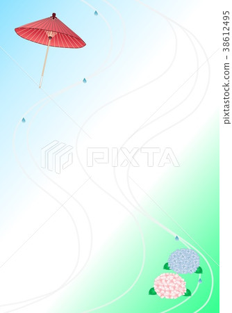 日本傘框架繡球花 38612495